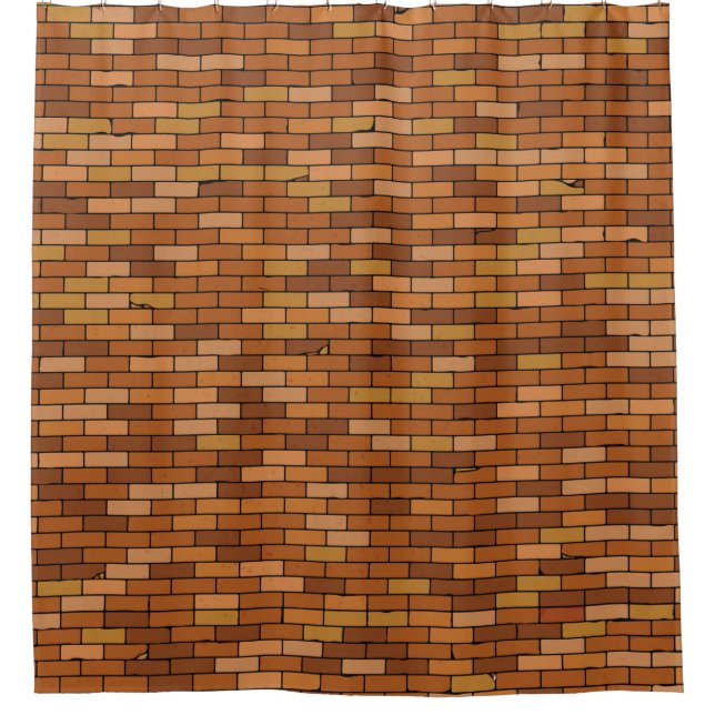 Rideaux De Douche Ancien arrière - plan de mur en brique sans coutur (Devant)