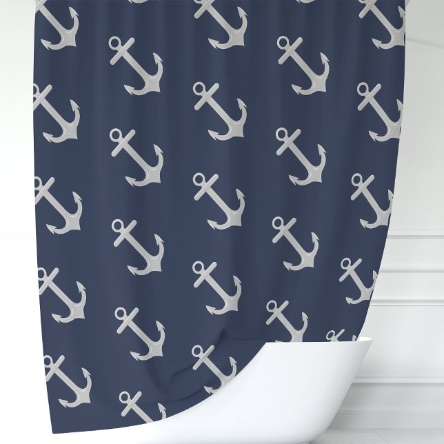 Rideaux De Douche Ancre Bleu Marine Classique (Créateur téléchargé)