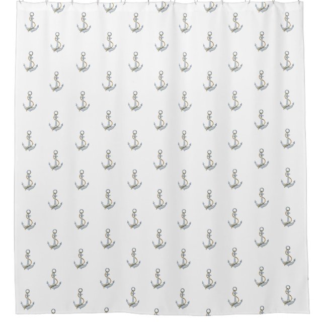 Rideaux De Douche Ancre de bateau maritime (Devant)
