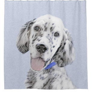 Rideaux De Douche Anglais Setter Blue Belton Peinture Chien Art