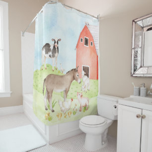 Rideaux De Douche Animal de ferme pour enfants