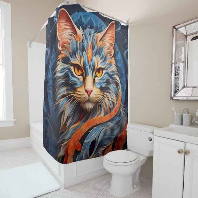 Rideaux De Douche Animaux de compagnie et portraits d'animaux sauvag (En situation)