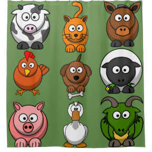 Rideaux De Douche Animaux de ferme amusants