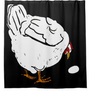 Rideaux De Douche Animaux de la ferme de bois victorienne Poulets