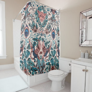 Rideaux De Douche Animaux de la jungle inspirés par la chinoiserie e