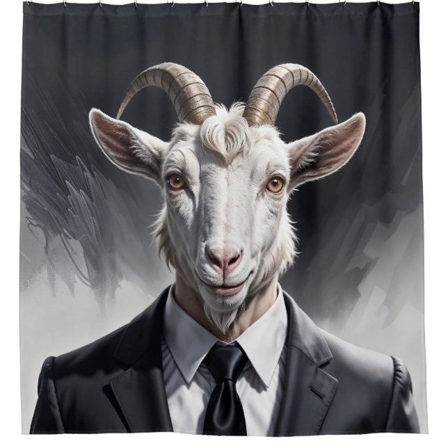 Rideaux De Douche Anthropomorphic goat businessman headshot (Devant)