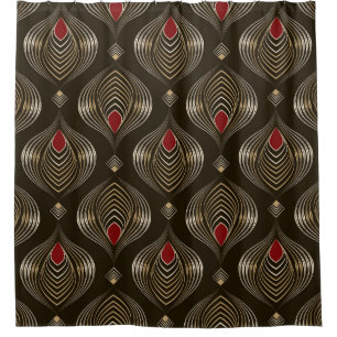 Rideaux De Douche Antique bronze : Élégance ornementale sans soudure