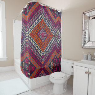 Rideaux De Douche Antique Vintage turc Kilim Rug Décor