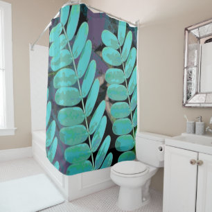 Rideaux De Douche Aqua Feuilles