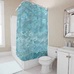 Rideaux De Douche Aqua/Piscine Turquoise Eau Photographie Abstraite