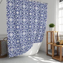 Aquarelle bleu et blanc Motif espagnol Carrelage