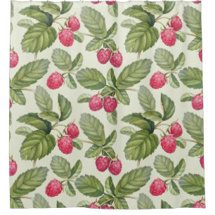 Rideaux De Douche Aquarelle Framboise Motif sans couture