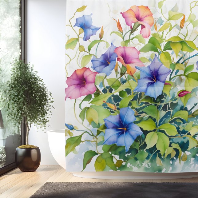 Rideaux De Douche Aquarelle Magie de la gloire du matin (Créateur téléchargé)