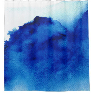 Rideaux De Douche Aquarelle Orient Accent bleu