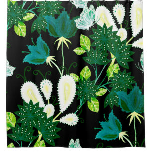 Rideaux De Douche Aquarelle sans couture motif avec fleurs d'imagina