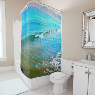 Rideaux De Douche Aquarelles Vagues
