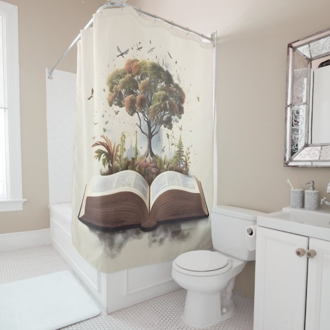 Rideaux De Douche Arbre de vie et de foi (En situation)