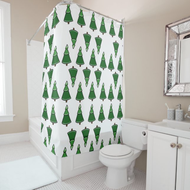 Rideaux De Douche Arbres (En situation)