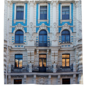 Rideaux De Douche Architecture Art Nouveau en Riga, Lettonie