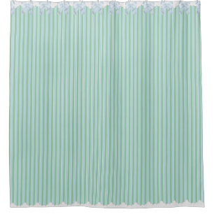 Rideaux De Douche Arcs rayés bleus et turquoises chics minables et