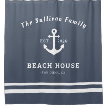 Ardoise Bleue Personnalisée Ancre Maison de Plage