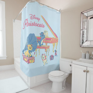 Rideaux De Douche Aristocats au piano
