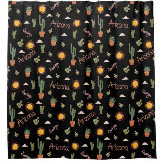 Rideaux De Douche Arizona Desert Dreaming Cactus Sun Shower Curtain