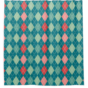 Rideaux De Douche Arlequin coloré Motif géométrique