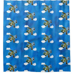 Rideaux De Douche Army Jet "Art by Kids"