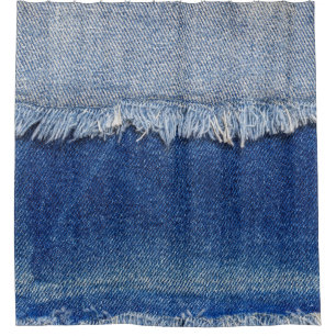 Rideaux De Douche Arrière - plan de tissu Denim Jeans déchiré