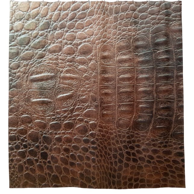 Rideaux De Douche Arrière-plan en cuir véritable texture, embo (Devant)