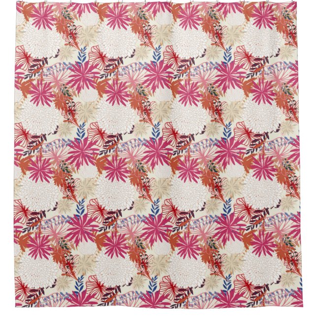 Rideaux De Douche Arrière - plan floral 3 (Devant)