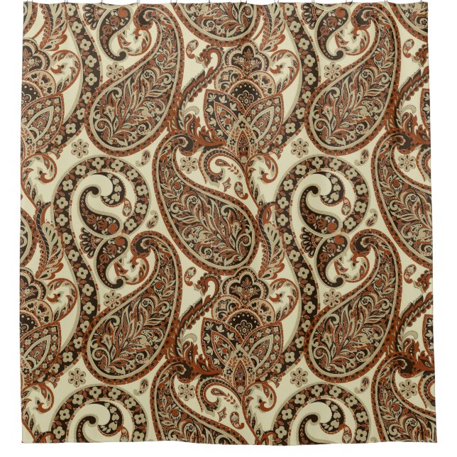 Rideaux De Douche Arrière - plan sans couture Paisley Asian Textile (Devant)