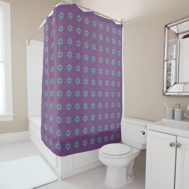 Rideaux De Douche Arrowhead Feathers Pow-wow Motif Thunder_Cove (En situation)