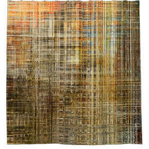 Rideaux De Douche Art abstract colorful geometric intersection backg