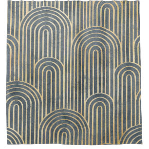 Rideaux De Douche Art Deco design luxury geometric seamless pa