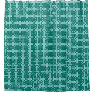 Rideaux De Douche Art déco furet chinois, turquoise et aqua