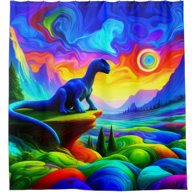 Rideaux De Douche Art Dinosaur (Devant)