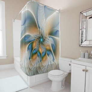 Rideaux De Douche Art Fractal De L'Imaginaire Abstrait En Plein Esso