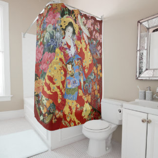 Rideaux De Douche Art Geisha japonais 