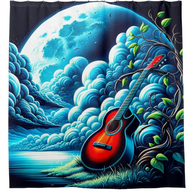 Rideaux De Douche Art guitare (Devant)