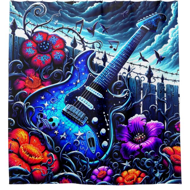 Rideaux De Douche Art guitare (Devant)
