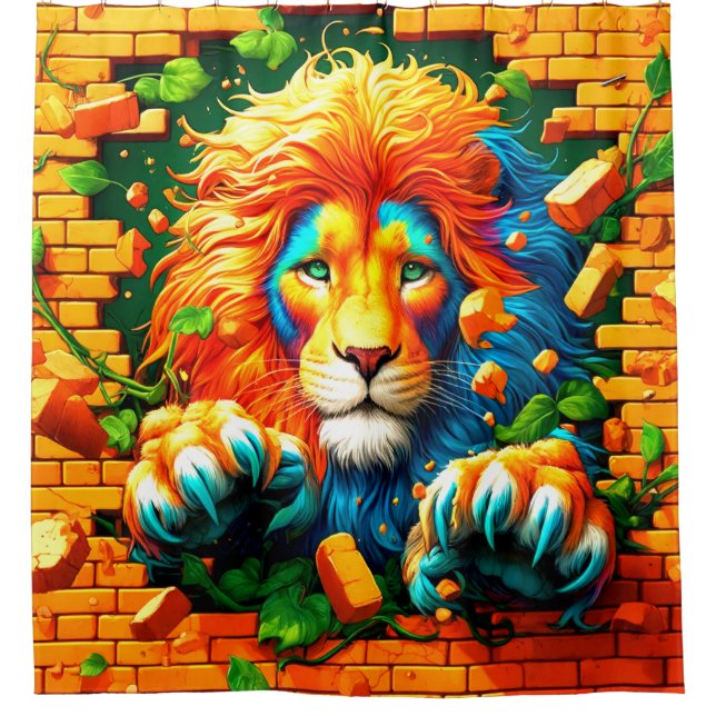 Rideaux De Douche Art Lion (Devant)