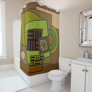 Rideaux De Douche Art moderne abstrait contemporain