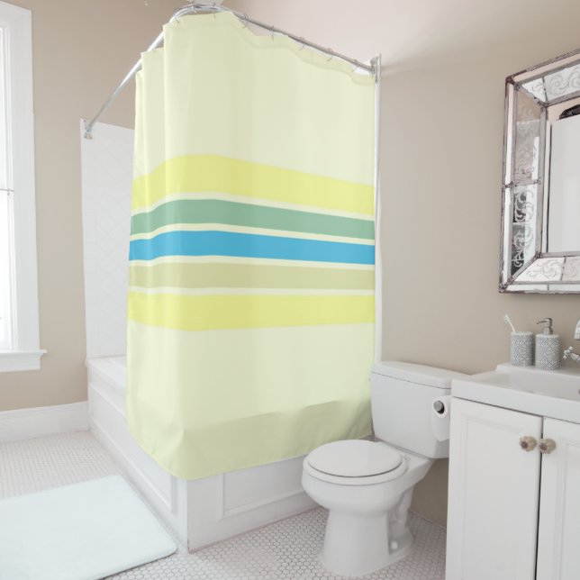 Rideaux De Douche art moderne rayures (En situation)