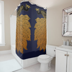 Rideaux De Douche Art Nouveau Peacock Will Bradley
