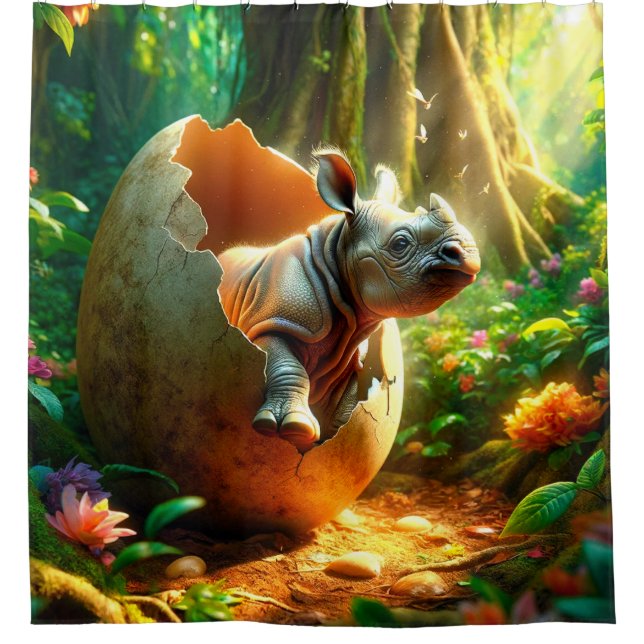 Rideaux De Douche Art rhino (Devant)