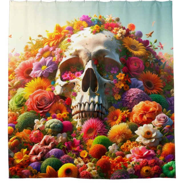 Rideaux De Douche Artsy Skull (Devant)