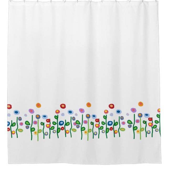 Rideaux De Douche Arty panneau de fleurs de printemps (Devant)