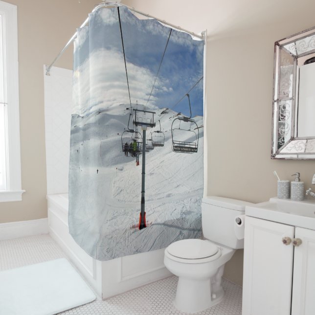 Rideaux De Douche Ascenseur ski (En situation)